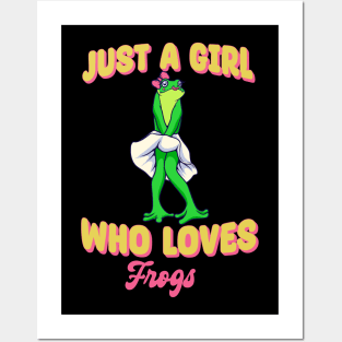 Just A Girl Who Loves Frogs Posters and Art